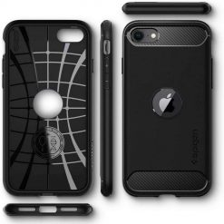 Zadný kryt Spigen Rugged Armor čierny – Apple iPhone SE 2020 / iPhone SE 2022 | Lacné Kryty Lacné Kryty | Zadný kryt Spigen Rugged Armor čierny – Apple iPhone SE 2020 / iPhone SE 2022 | Lacné Kryty