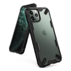 Odolný kryt Ringke Fusion X Matte transparentno-čierny – iPhone 11 Pro