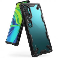 Odolný kryt Ringke Fusion X transparentno-čierny – Xiaomi Mi Note 10 / Note 10 Pro