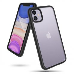 Odolný kryt Ringke Fusion X Matte transparentno-čierny – iPhone 11