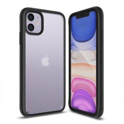 Lacné Kryty | Odolný kryt Ringke Fusion Matte transparentno-čierny – iPhone 11 | Lacné Kryty
