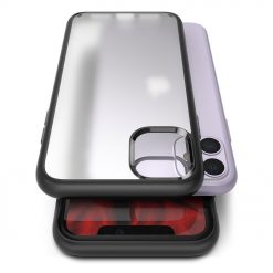 Lacné Kryty | Odolný kryt Ringke Fusion Matte transparentno-čierny – iPhone 11 | Lacné Kryty