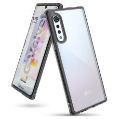 Lacné Kryty | Odolný kryt Ringke Fusion transparentno-sivý – LG Velvet | Lacné Kryty