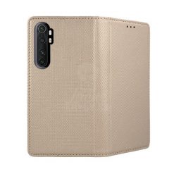 Lacné Kryty | Knižkové puzdro Smart Case Book zlaté – Xiaomi Mi Note 10 Lite | Lacné Kryty