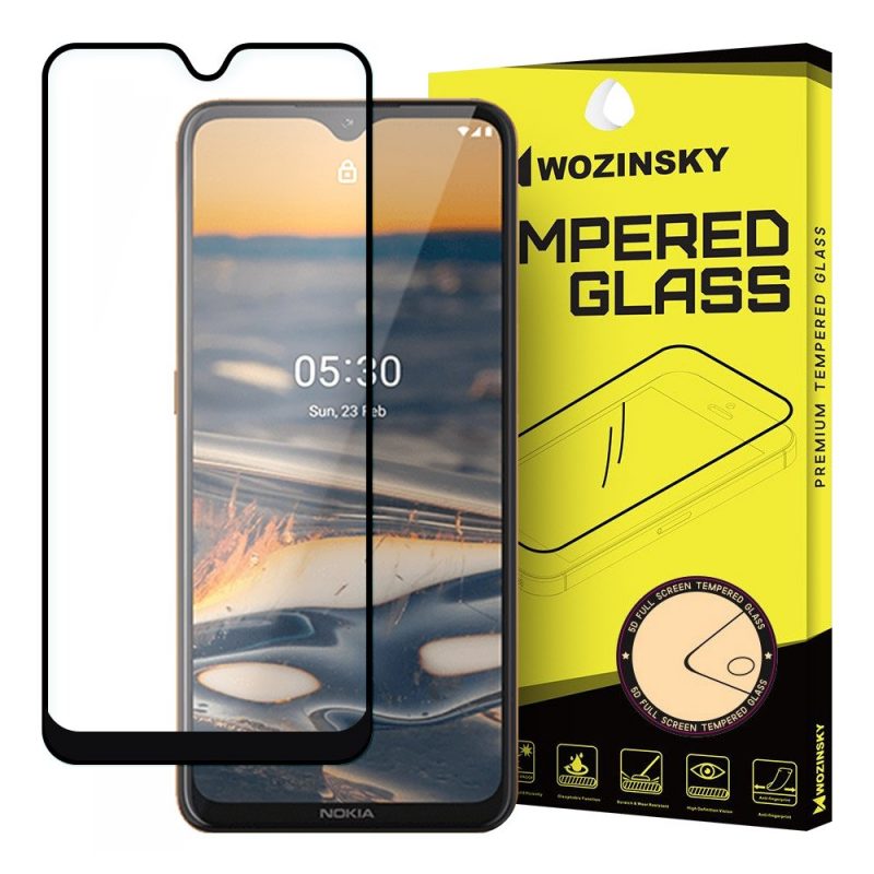 Lacné Kryty | Tvrdené sklo celopovrchové 9H Wozinsky čierne – Nokia 5.3