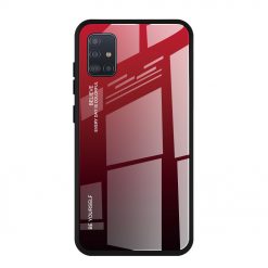 Sklenený kryt Gradient glass červeno-čierny – Samsung Galaxy A41