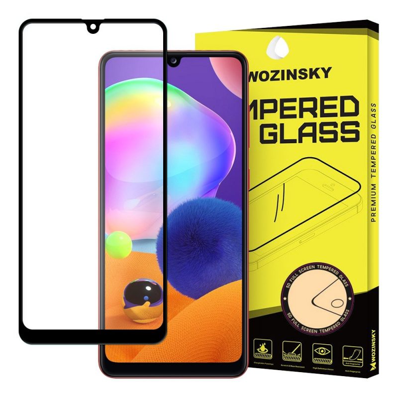 Lacné Kryty | Tvrdené sklo celopovrchové 9H Wozinsky čierne – Samsung Galaxy A31