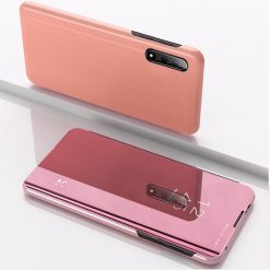 Lacné Kryty | Priehľadný kryt Clear View Case ružový – Huawei Y6p | Lacné Kryty