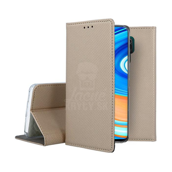 Knižkové puzdro Smart Case Book zlaté – Xiaomi Redmi Note 9