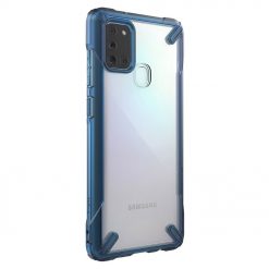 Lacné Kryty | Odolný kryt Ringke Fusion X transparentno-modrý – Samsung Galaxy A21s | Lacné Kryty