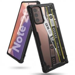 Lacné Kryty | Odolný kryt Ringke Fusion X Ticket Band transparentno-čierny – Samsung Galaxy A21s | Lacné Kryty