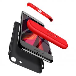 Obojstranné puzdro 360 Full body protection červeno-čierne – Apple iPhone SE 2020 / iPhone SE 2022 | Lacné Kryty Lacné Kryty | Obojstranné puzdro 360 Full body protection červeno-čierne – Apple iPhone SE 2020 / iPhone SE 2022 | Lacné Kryty