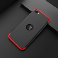 Obojstranné puzdro 360 Full body protection červeno-čierne – Apple iPhone SE 2020 / iPhone SE 2022 | Lacné Kryty Lacné Kryty | Obojstranné puzdro 360 Full body protection červeno-čierne – Apple iPhone SE 2020 / iPhone SE 2022 | Lacné Kryty
