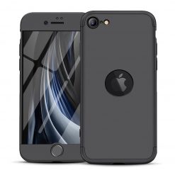 Obojstranné puzdro 360 Full body protection čierne – iPhone SE 2020