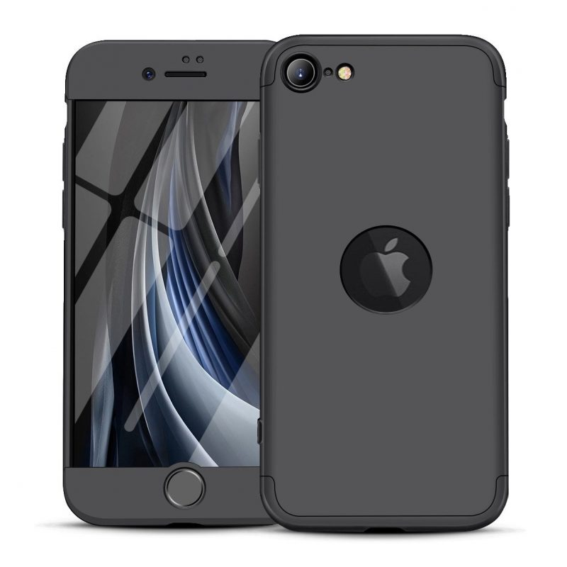 Lacné Kryty | Obojstranné puzdro 360 Full body protection čierne – Apple iPhone SE 2020 / iPhone SE 2022