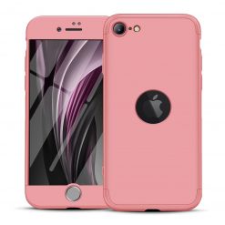 Obojstranné puzdro 360 Full body protection ružové – iPhone SE 2020