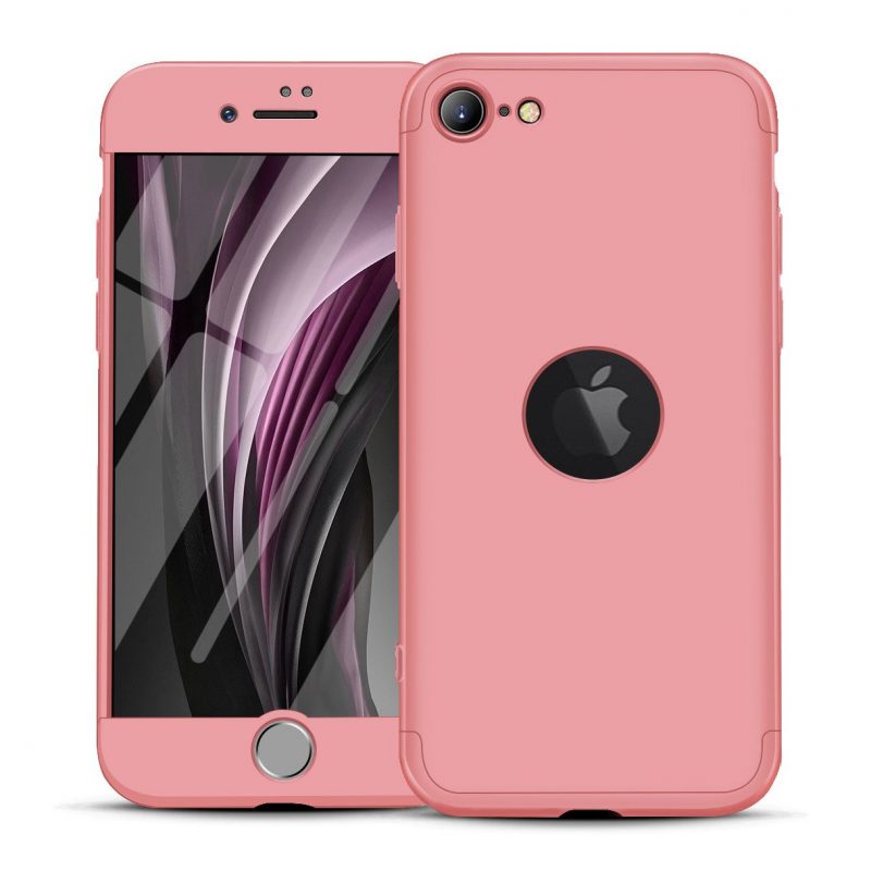 Lacné Kryty | Obojstranné puzdro 360 Full body protection ružové – Apple iPhone SE 2020 / iPhone SE 2022