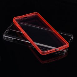 Puzdro 360 Full Cover transparentno-červené – Samsung Galaxy A41 | Lacné Kryty Lacné Kryty | Puzdro 360 Full Cover transparentno-červené – Samsung Galaxy A41 | Lacné Kryty