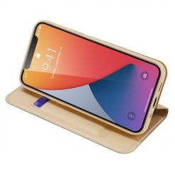 Peňaženkové puzdro Dux Ducis Skin Pro zlaté – Apple iPhone 12 Mini | Lacné Kryty Lacné Kryty | Peňaženkové puzdro Dux Ducis Skin Pro zlaté – Apple iPhone 12 Mini | Lacné Kryty