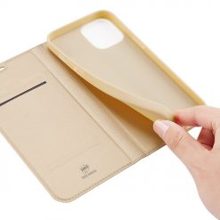 Peňaženkové puzdro Dux Ducis Skin Pro zlaté – Apple iPhone 12 Mini | Lacné Kryty Lacné Kryty | Peňaženkové puzdro Dux Ducis Skin Pro zlaté – Apple iPhone 12 Mini | Lacné Kryty