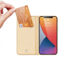 Peňaženkové puzdro Dux Ducis Skin Pro zlaté – Apple iPhone 12 / iPhone 12 Pro | Lacné Kryty Lacné Kryty | Peňaženkové puzdro Dux Ducis Skin Pro zlaté – Apple iPhone 12 / iPhone 12 Pro | Lacné Kryty