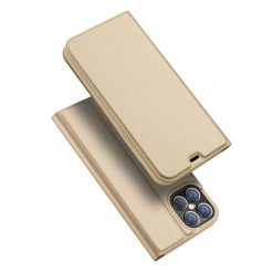 Peňaženkové puzdro Dux Ducis Skin Pro zlaté – Apple iPhone 12 Pro Max