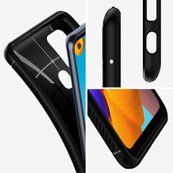 Zadný kryt Spigen Rugged Armor čierny – Samsung Galaxy A21s | Lacné Kryty Lacné Kryty | Zadný kryt Spigen Rugged Armor čierny – Samsung Galaxy A21s | Lacné Kryty