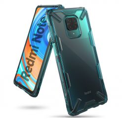 Odolný kryt Ringke Fusion X zelený – Xiaomi Redmi Note 9S / Redmi Note 9 Pro