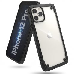 Lacné Kryty | Odolný kryt Ringke Fusion X transparentno-čierny – Apple iPhone 12 / iPhone 12 Pro | Lacné Kryty