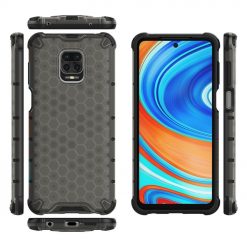 Odolný kryt Honeycomb Armor čierny – Xiaomi Redmi Note 9S / Redmi Note 9 Pro | Lacné Kryty Lacné Kryty | Odolný kryt Honeycomb Armor čierny – Xiaomi Redmi Note 9S / Redmi Note 9 Pro | Lacné Kryty