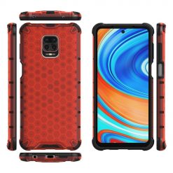 Lacné Kryty | Odolný kryt Honeycomb Armor červený – Xiaomi Redmi Note 9S / Redmi Note 9 Pro | Lacné Kryty