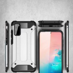 Lacné Kryty | Odolný kryt Hybrid Armor strieborný – Samsung Galaxy A41 | Lacné Kryty