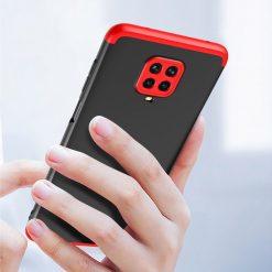 Lacné Kryty | Ochranný kryt 360 Protection čierno-červený – Xiaomi Redmi Note 9S / Redmi Note 9 Pro | Lacné Kryty