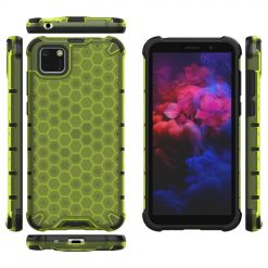 Lacné Kryty | Odolný kryt Honeycomb Armor zelený – Huawei Y5p | Lacné Kryty