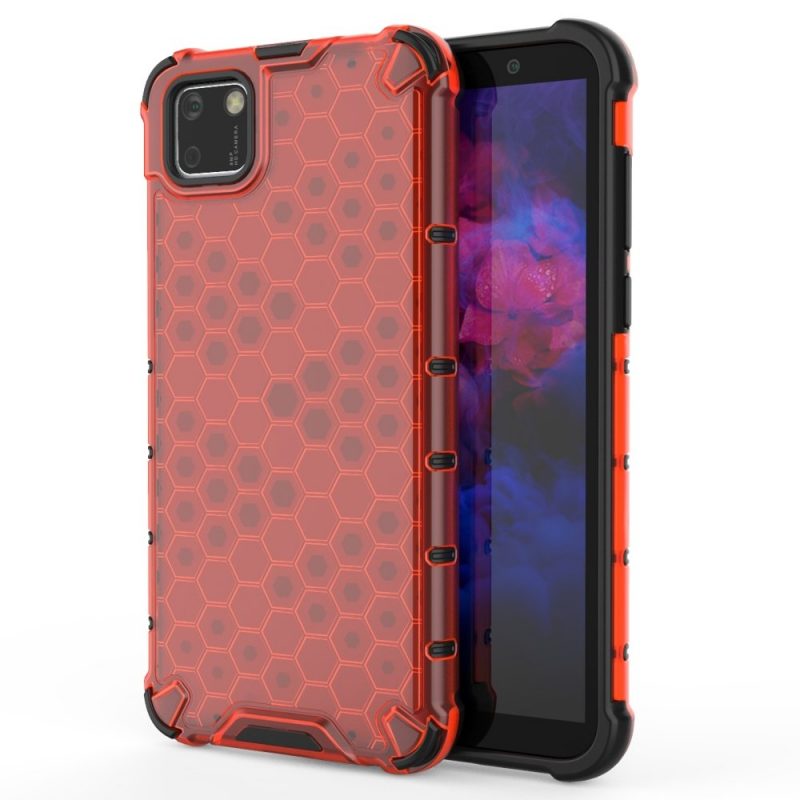 Lacné Kryty | Odolný kryt Honeycomb Armor červený – Huawei Y5p