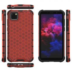 Lacné Kryty | Odolný kryt Honeycomb Armor červený – Huawei Y5p | Lacné Kryty