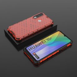 Lacné Kryty | Odolný kryt Honeycomb Armor červený – Huawei Y6p | Lacné Kryty