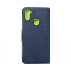 Lacné Kryty | Peňaženkové puzdro Fancy Book modro-limetkové – Samsung Galaxy M11 | Lacné Kryty