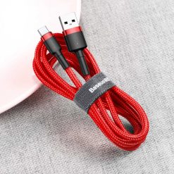 Lacné Kryty | Dátový Kábel Baseus Cafule Cable Usb / Usb-C Qc3.0 3A 1M Červený | Lacné Kryty