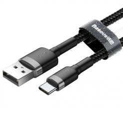 Lacné Kryty | Dátový kábel Baseus Cafule Cable USB / USB-C QC3.0 3A 1m čierny | Lacné Kryty