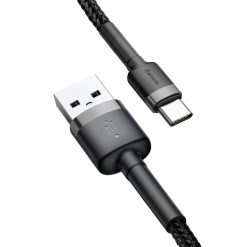 Lacné Kryty | Dátový kábel Baseus Cafule Cable USB / USB-C QC3.0 3A 1m čierny | Lacné Kryty