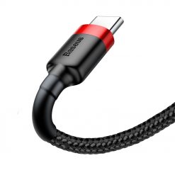 Lacné Kryty | Dátový kábel Baseus Cafule Cable USB / USB-C QC3.0 3A 1m čierno-červený | Lacné Kryty