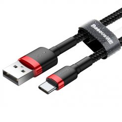 Lacné Kryty | Dátový kábel Baseus Cafule Cable USB / USB-C QC3.0 3A 1m čierno-červený | Lacné Kryty