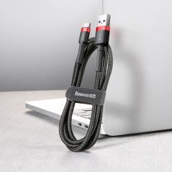 Lacné Kryty | Dátový kábel Baseus Cafule Cable USB / USB-C QC3.0 3A 1m čierno-červený | Lacné Kryty