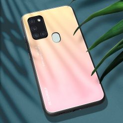 Lacné Kryty | Sklenený kryt Gradient glass žlto-ružový – Samsung Galaxy A21s | Lacné Kryty