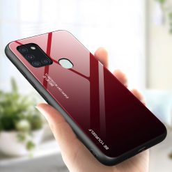 Sklenený kryt Gradient glass červeno-čierny – Samsung Galaxy A21s | Lacné Kryty Lacné Kryty | Sklenený kryt Gradient glass červeno-čierny – Samsung Galaxy A21s | Lacné Kryty