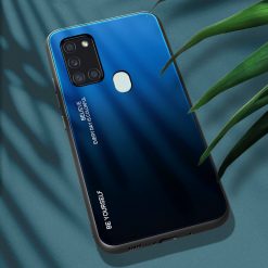 Sklenený kryt Gradient glass modro-čierny – Samsung Galaxy A21s | Lacné Kryty Lacné Kryty | Sklenený kryt Gradient glass modro-čierny – Samsung Galaxy A21s | Lacné Kryty
