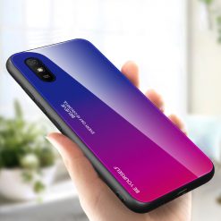 Sklenený kryt Gradient glass modro-fialový – Xiaomi Redmi 9A / Redmi 9AT | Lacné Kryty Lacné Kryty | Sklenený kryt Gradient glass modro-fialový – Xiaomi Redmi 9A / Redmi 9AT | Lacné Kryty
