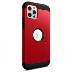 Lacné Kryty | Zadný kryt Spigen Tough Armor červený – Apple iPhone 12 / iPhone 12 Pro | Lacné Kryty