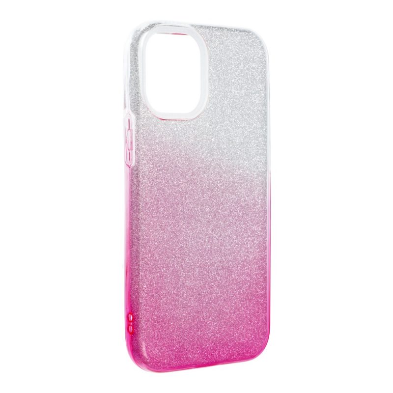 Ligotavý Kryt Forcell Shining transparentno-ružový – Apple iPhone 12 Mini